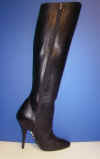 Black leather Knee boot